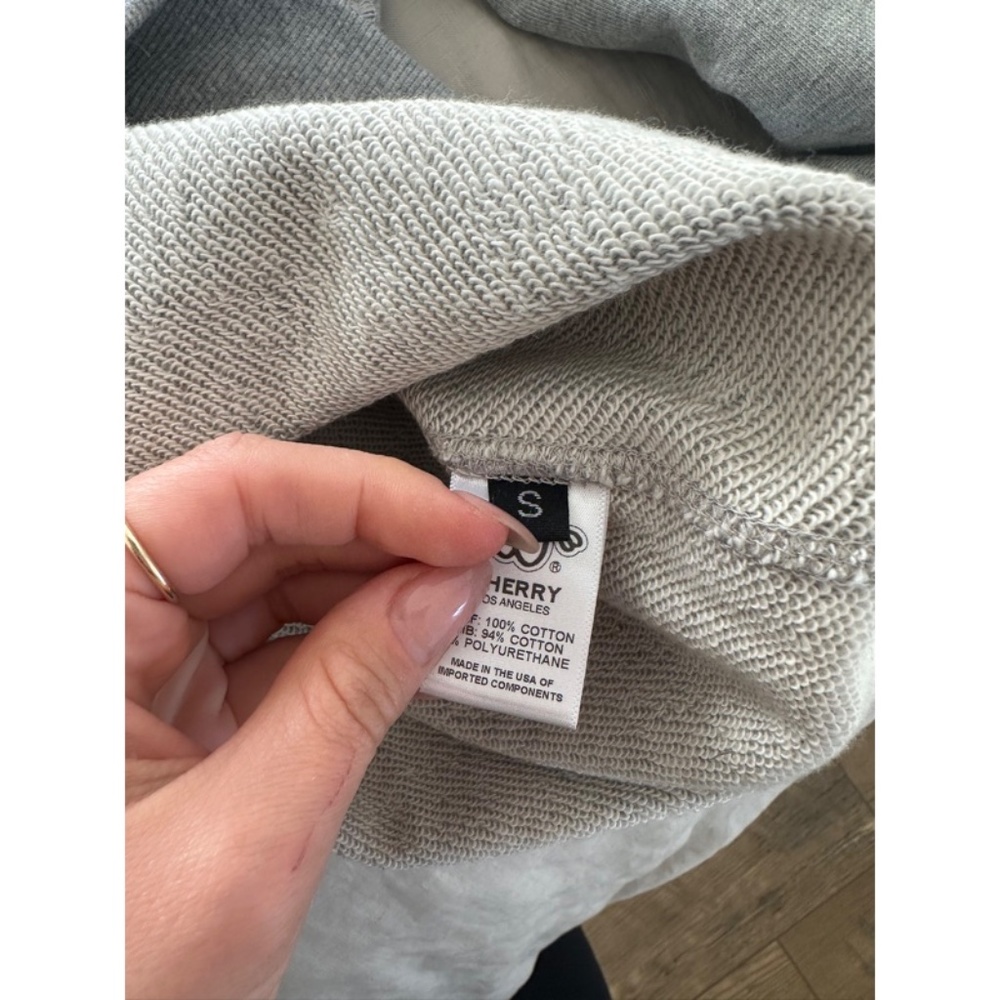 BRAND NEW Cherry LA Midweight Quarter Zip Polo Pullover (Heather Grey) - Picture 7 of 8